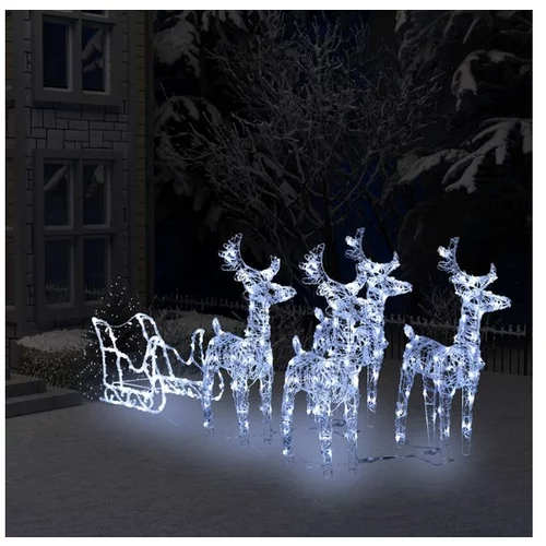  Božični jeleni s sanmi 240 LED lučk iz akrila