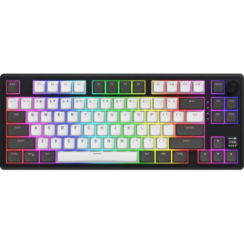 Hator Skyfall Pro Brezžična 80 tipkovnica Igranje USB + RF Brezžično + Bluetooth QWERTY US Angle&scaron;čina Črna, Siva Cene