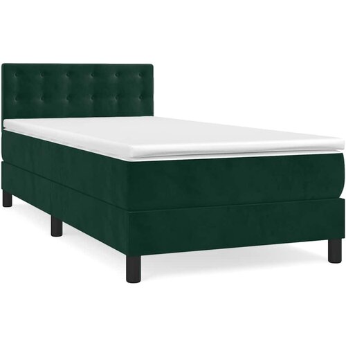 Box spring krevet s madracem tamnozeleni 100x200 cm bar&amp;scaron;unasti Slike