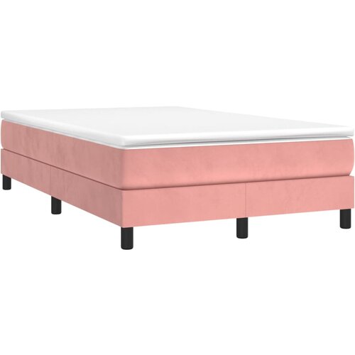 vidaXL Box spring postelja z vzmetnico roza 120x190 cm žamet, (21112221) Cene