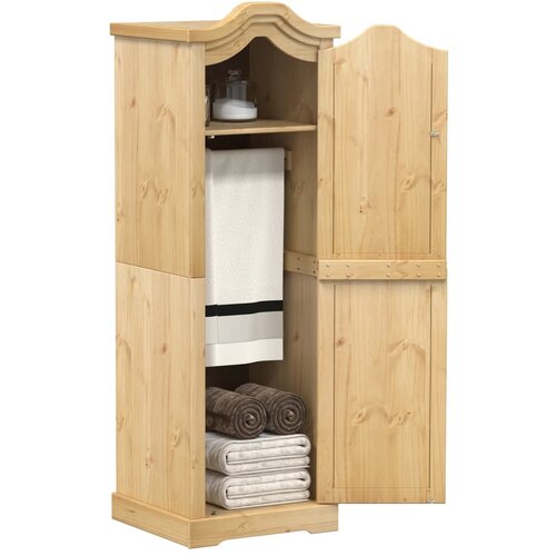 The Living Store Garderobna omara Corona 55x52x170 cm trdna borovina - Garderobna Omara, (21658127) Cene