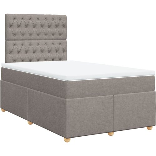 vidaXL Box spring postelja z vzmetnico taupe 120x200 cm blago, (21306685) Cene