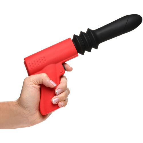 Master Series Thrusting Pistola Vibrator Red-Black Slike