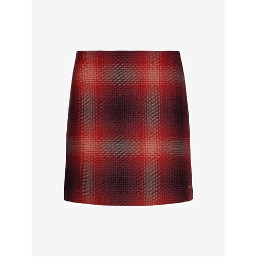 Tommy Hilfiger Wool Shadow Check Short Krilo Rdeča Slike