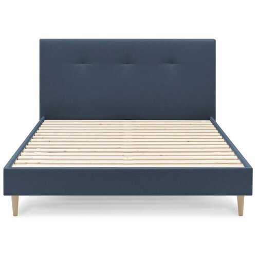 Bobochic Paris Tamnoplavi tapecirani bračni krevet s podnicom 180x200 cm Tory - Cijene