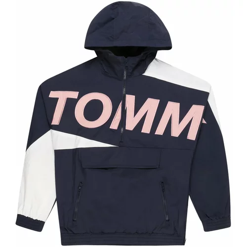 Tommy Hilfiger Prehodna jakna 'Hero Popover' mornarska / roza / bela