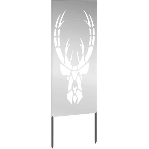 VidaXL Dekorativna ploča za vrt Srebrno 50 x 140 cm Pocinčani čelik Slike