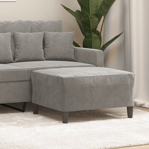 vidaXL Stolček za noge svetlo siv 70x55x41 cm žamet Cene