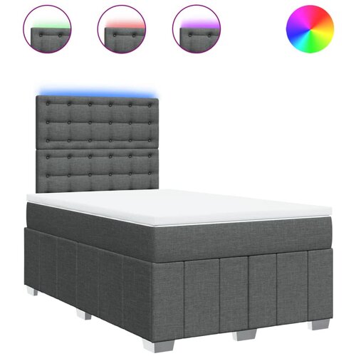 Maison Chic Box spring postelja - Vzmetna postelja z vzmetnico temno siva 120x190 cm blago SL11118, (21900764) Cene