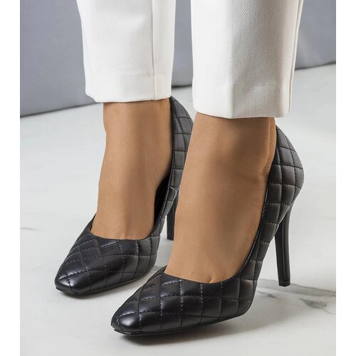Gemre Quilted Black Stilettos Nadelia Cene
