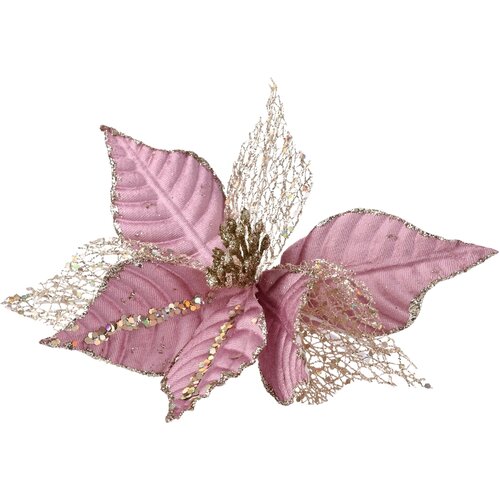 Festa Blossom 30, novogodi&scaron;nji cvet, roze, 26cm Cene
