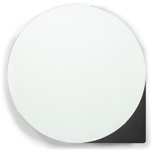 Spinder Design Črna kovinska stenska kopalni&scaron;ka omarica z ogledalom 55x55 cm Sonnet &ndash; Cene