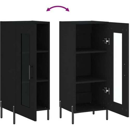 vidaXL Komoda crna 34 5 x 34 x 90 cm od konstruiranog drva Cene