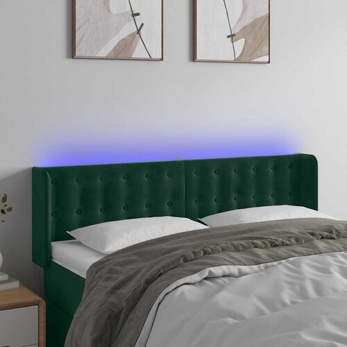  LED uzglavlje tamnozeleno 147x16x78/88 cm bar&scaron;unasto Cijene