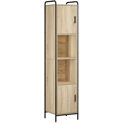  Set ormarića za kupaonicu 4 kom. Hrast sonoma 40 x 36 x 181 cm - Hrast sonoma Ormar ispod sudopera (1 vrata i 2 police) + viseći Slike