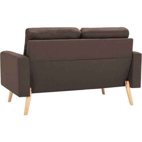  2-dijelni set sofa od tkanine smeđi Slike