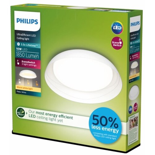 Philips LED prigu&amp;scaron;iva stropna svetiljka FLETA LED/10W/230V 2700K bela Slike