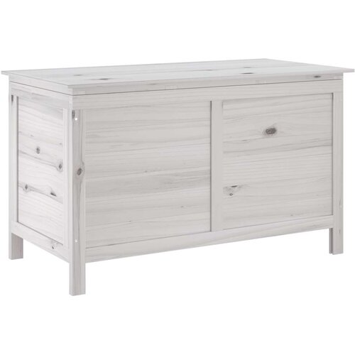  Vrtna kutija za pohranu bijela 99x49,5x58,5 cm masivna jelovina Slike