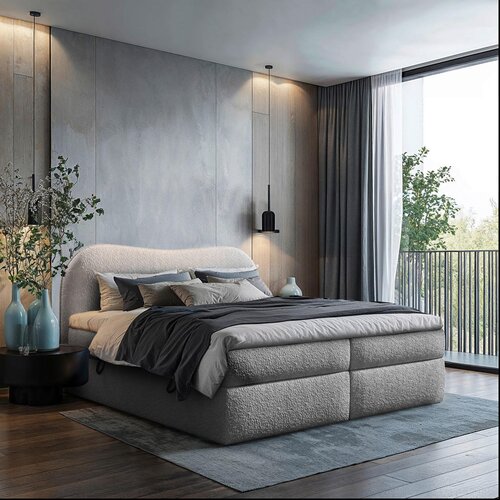 Chameo POSTELJA Z VZMETNICO 140 cm x 200 cm , tekstil svetlo siva Cene