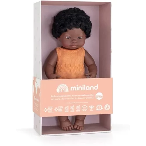 Miniland dojenček African Boy, 38cm