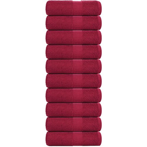 vidaXL Brisače za goste FROGN 10 kosov bordo 30x50 cm 360 g/m&sup2;, (5000307699) Cene
