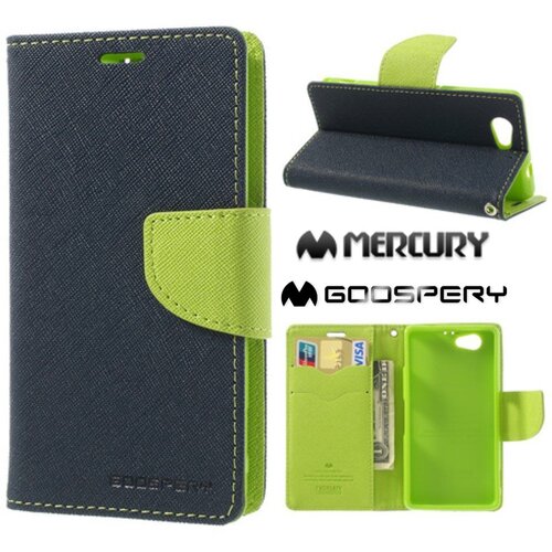  Preklopni ovitek / etui / zaščita Mercury Fancy Diary Case za Sony Xperia Z3 - modri & zeleni Cene