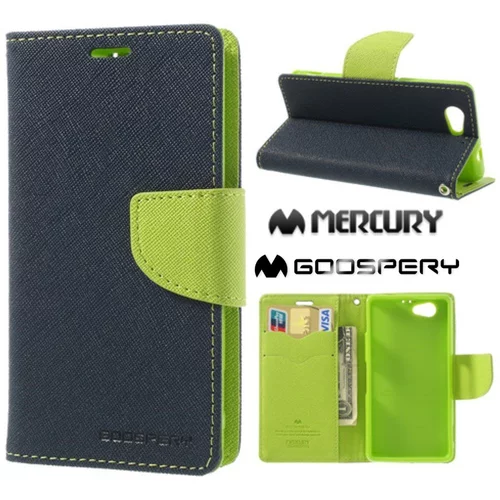  Preklopni ovitek / etui / zaščita Mercury Fancy Diary Case za Sony Xperia Z3 - modri & zeleni