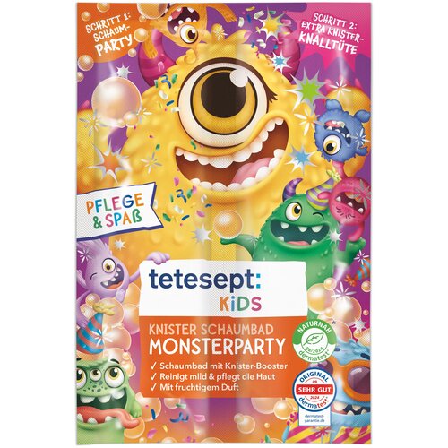 TETESEPT Dječja pjenu&scaron;ava kupka s pucketanjem Monsterparty - 45 g Cijene