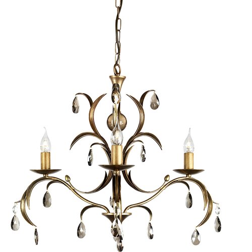 Elstead Lighting Elstead Lily Lestenec s 3 lahkimi kovinskimi bronastimi cvetličnimi listi, (22099571) Cene