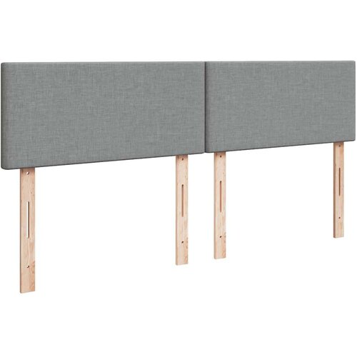 VidaXL Okvir kreveta s madraca svijetlosivi 160x200cm od tkanine Slike