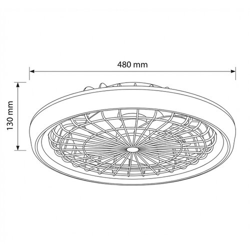 Brilagi LED prigu&amp;scaron;iva plafonski ventilator LED/40W/230V prečnika 48 cm bela + daljinski upravljač Slike