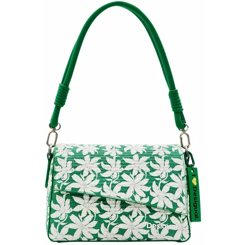 Desigual Ručna torbica zelena / bijela