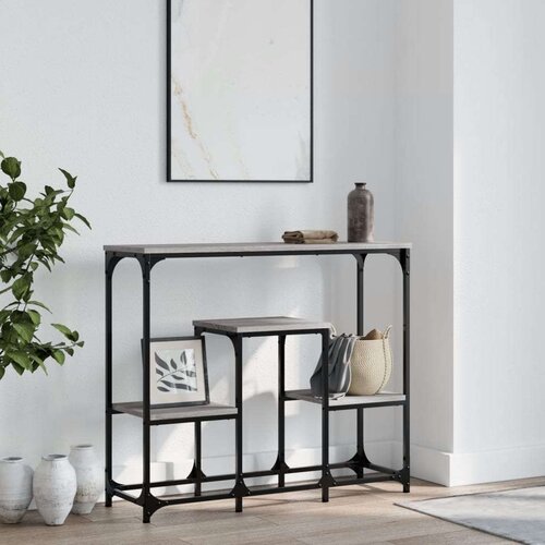  Konzolni stol siva boja hrasta 89 5x28x76 cm konstruirano drvo Cijene