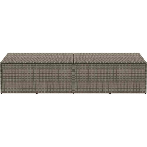  Vrtna kutija za pohranu siva 220x50x58 cm poli ratan Slike