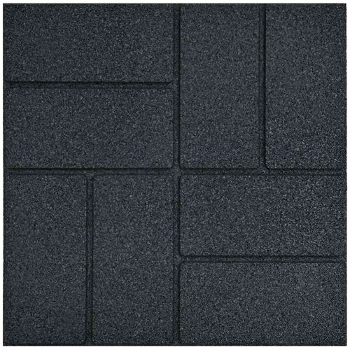  Kamen za hodanje 6 pcs Crna 40 5 x 40 5 x 2 cm Guma - Crna Slike
