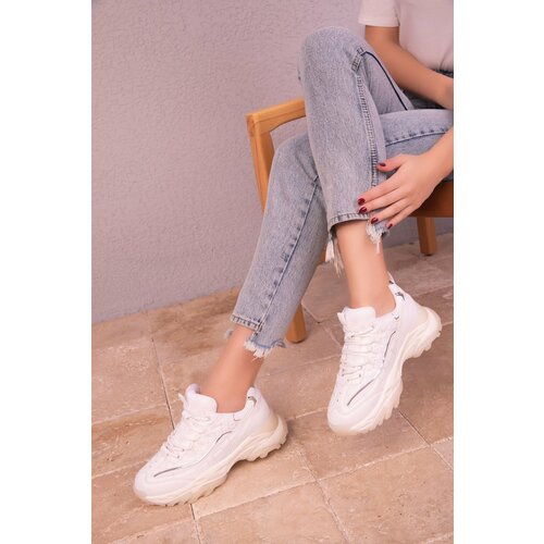 Soho White-Silver Women's Sneaker 18110 Slike