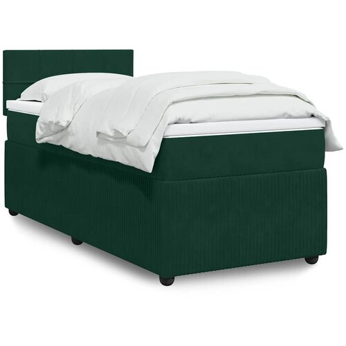 Box spring krevet s madracem tamnozeleni 90x200 cm bar&scaron;unasti Cijene