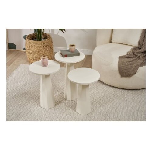 Hanah home Set klub stolića, Lilyum, 3 dijela, Bijela Slike