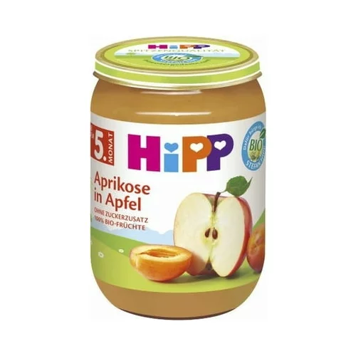 Hipp Bio sadna kaša za dojenčke v kozarcu - Marelice v jabolku