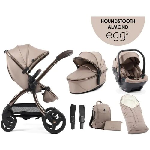 Egg 3&amp;reg; dječja kolica 6u1 - Special Edition Houndstooth Almond Slike