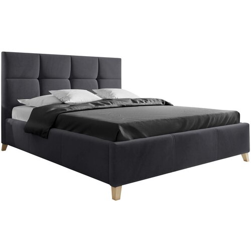 CARRYHOME OBLAZINJENA POSTELJA 160 cm x 220 cm , tekstil črna Slike