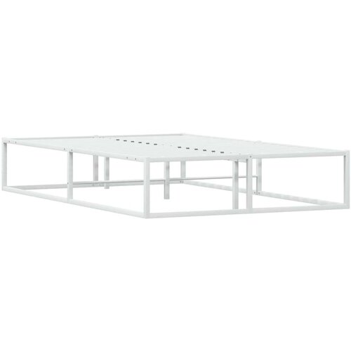 VidaXL Okvir kreveta bez madraca Bijeli 120x200 cm Metalni Slike