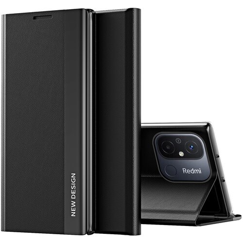HURTEL Ovitek z zavihkom in stojalom za Xiaomi Redmi 11A / Poco C55 / Redmi 12C Sleep Case Pro črn, (21974186) Cene
