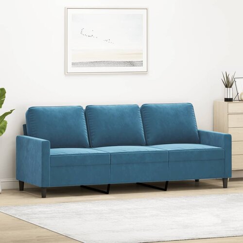 vidaXL Trosjed od tkanine Plava 180 cm baršunasti Cijene