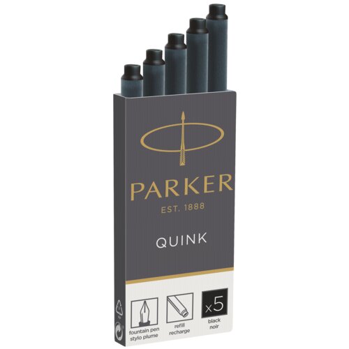 Parker 1x5 ink cartridge Quink black Slike
