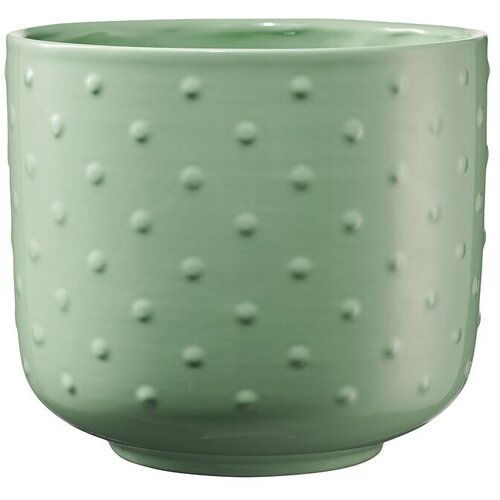 Soendgen Keramik Okrugla tegla za biljke Baku Pearl (Vanjska dimenzija (&amp;oslash; x V): 13 x 12 cm, Zelena, Keramika, Sjaj) Slike