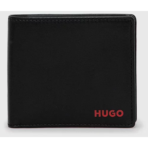 Hugo Kožni novčanik za muškarce, boja: crna