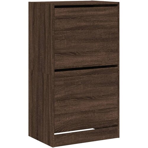Maison Chic Omarice za obutev - Kopa za čevlje z 2 predaloma rjavi hrast 60x42x108 cm, (21778394) Slike