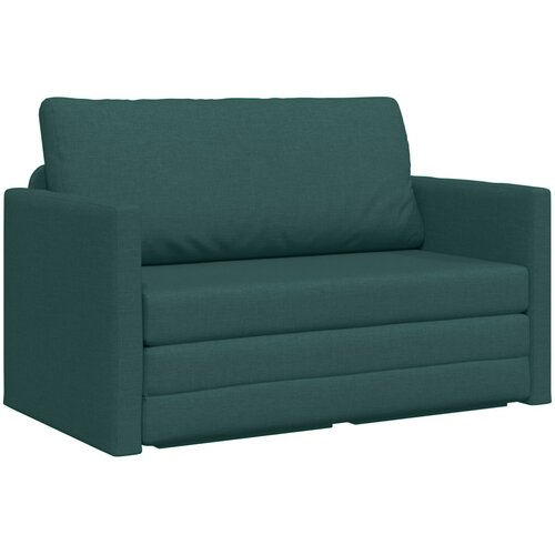 VidaXL talni kavč postelja 2-v-1 temno zelena 124x71x78 cm tkanina Slike