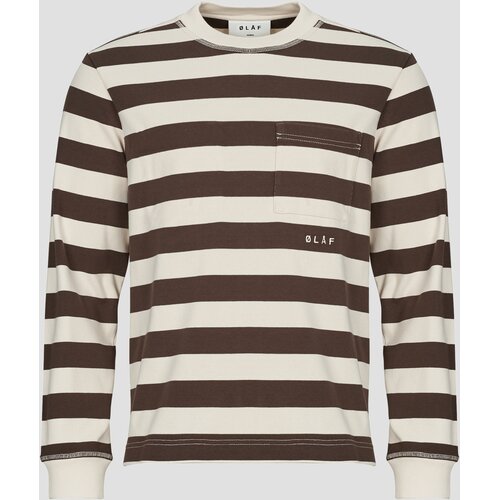 OLAF STRIPED RIB CREWNECK Bež Slike